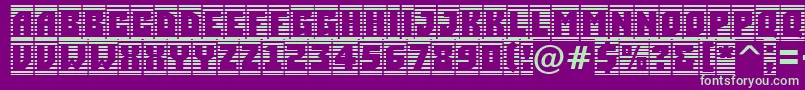 Simplercmstrphl Font – Green Fonts on Purple Background