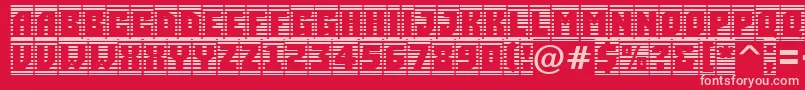 Simplercmstrphl Font – Pink Fonts on Red Background