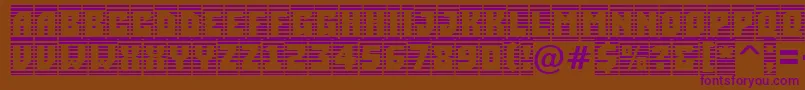 Simplercmstrphl Font – Purple Fonts on Brown Background