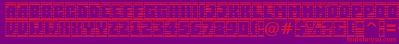 Simplercmstrphl Font – Red Fonts on Purple Background