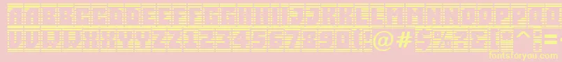 Simplercmstrphl Font – Yellow Fonts on Pink Background