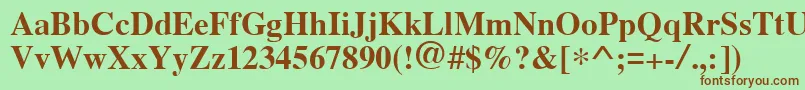 Cyrillictimesbold Font – Brown Fonts on Green Background