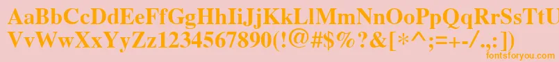 Cyrillictimesbold Font – Orange Fonts on Pink Background