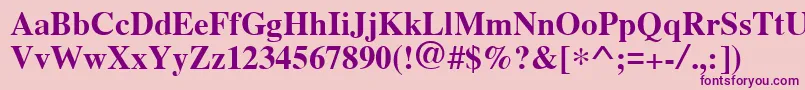 Cyrillictimesbold Font – Purple Fonts on Pink Background