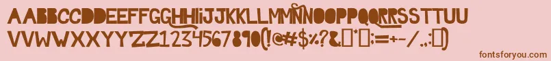 Ghosttown Font – Brown Fonts on Pink Background