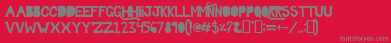 Ghosttown Font – Gray Fonts on Red Background