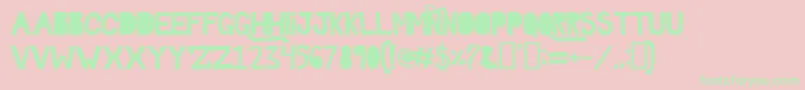 Ghosttown Font – Green Fonts on Pink Background