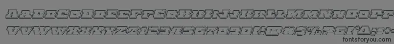 Chicagoexpressengraveital-Schriftart – Schwarze Schriften auf grauem Hintergrund
