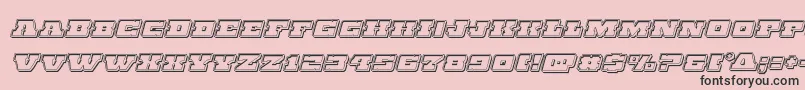 Chicagoexpressengraveital Font – Black Fonts on Pink Background
