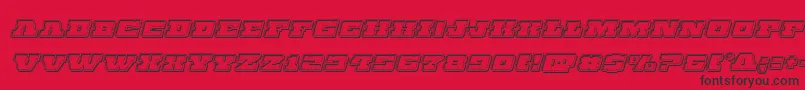 Chicagoexpressengraveital Font – Black Fonts on Red Background