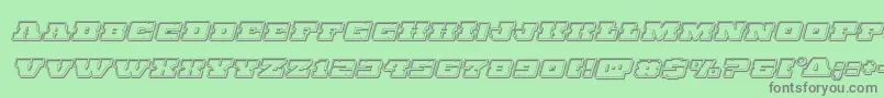 Chicagoexpressengraveital Font – Gray Fonts on Green Background