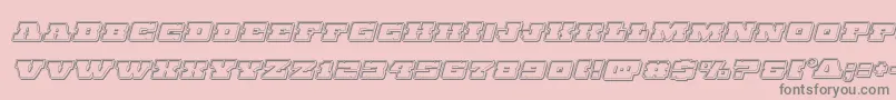 Chicagoexpressengraveital Font – Gray Fonts on Pink Background