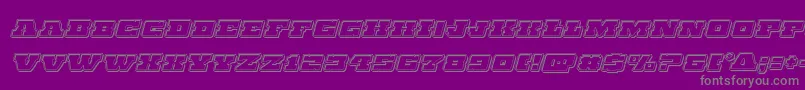 Chicagoexpressengraveital Font – Gray Fonts on Purple Background