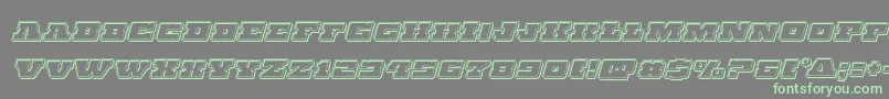 Chicagoexpressengraveital Font – Green Fonts on Gray Background