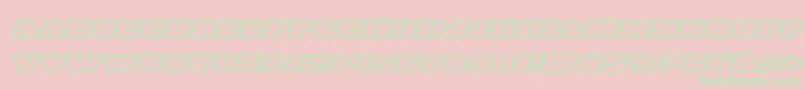 Chicagoexpressengraveital Font – Green Fonts on Pink Background