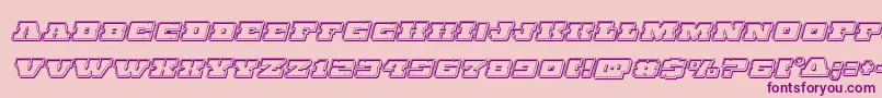 Chicagoexpressengraveital-Schriftart – Violette Schriften auf rosa Hintergrund