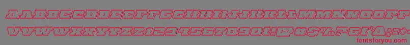 Chicagoexpressengraveital Font – Red Fonts on Gray Background