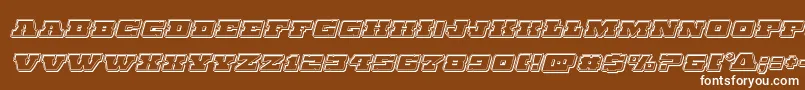 Chicagoexpressengraveital Font – White Fonts on Brown Background
