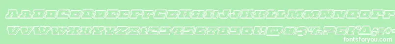 Chicagoexpressengraveital Font – White Fonts on Green Background