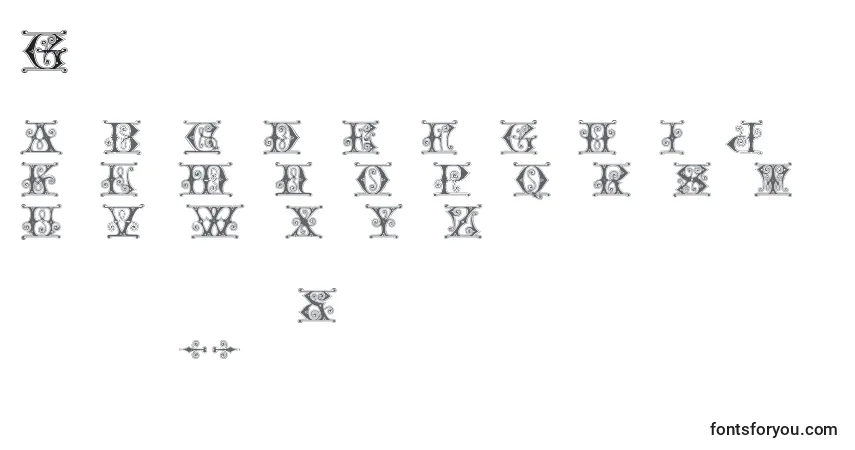 Шрифт Gender – алфавит, цифры, специальные символы