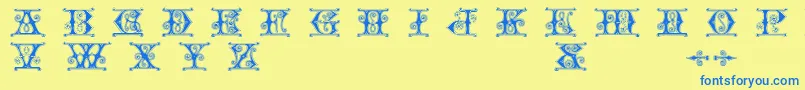 Gender Font – Blue Fonts on Yellow Background