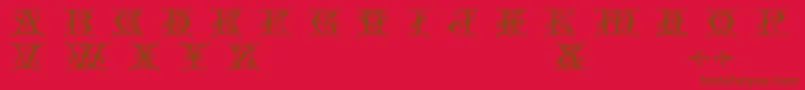 フォントGender – 赤い背景に茶色の文字