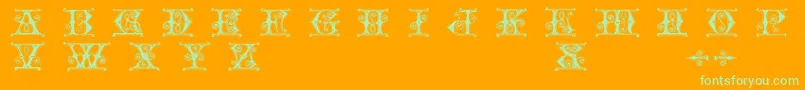 Gender Font – Green Fonts on Orange Background