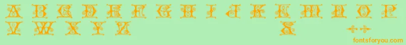 Gender Font – Orange Fonts on Green Background