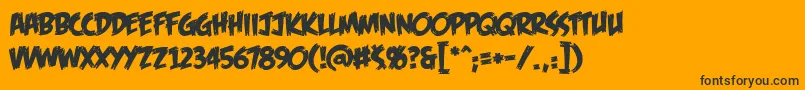 Feasfbrg Font – Black Fonts on Orange Background