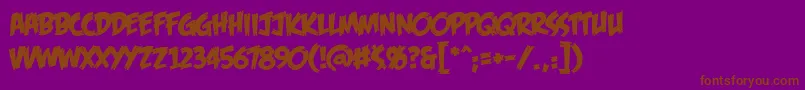 Feasfbrg Font – Brown Fonts on Purple Background