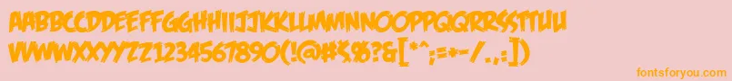 Feasfbrg Font – Orange Fonts on Pink Background