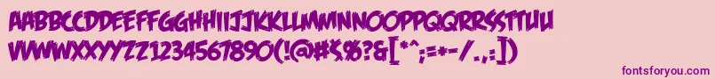 Feasfbrg Font – Purple Fonts on Pink Background