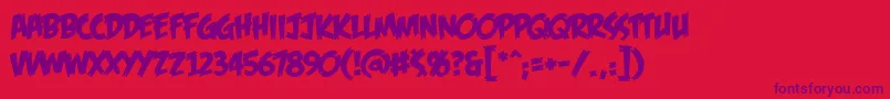 Feasfbrg Font – Purple Fonts on Red Background