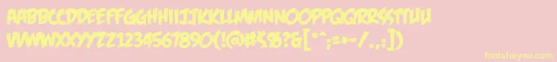 Feasfbrg Font – Yellow Fonts on Pink Background