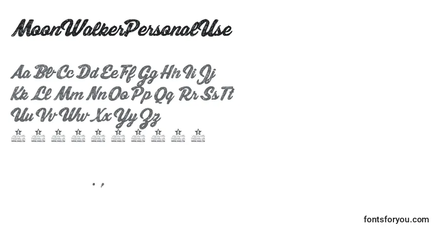Шрифт MoonWalkerPersonalUse – алфавит, цифры, специальные символы