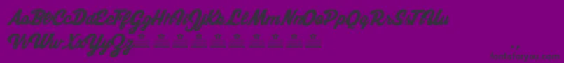 MoonWalkerPersonalUse-Schriftart – Schwarze Schriften auf violettem Hintergrund
