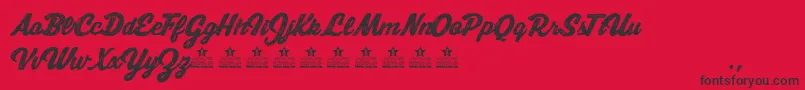 MoonWalkerPersonalUse Font – Black Fonts on Red Background