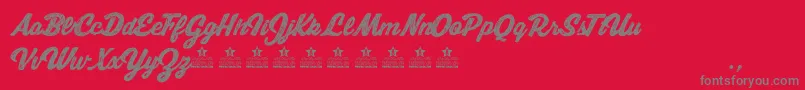 MoonWalkerPersonalUse Font – Gray Fonts on Red Background