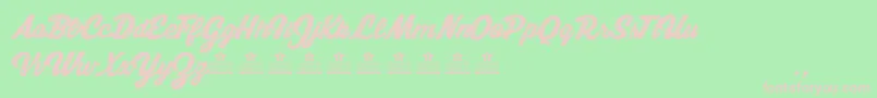 MoonWalkerPersonalUse Font – Pink Fonts on Green Background