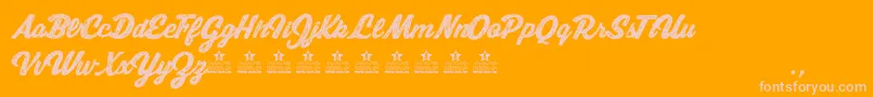 MoonWalkerPersonalUse Font – Pink Fonts on Orange Background