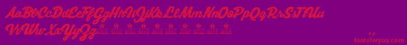 MoonWalkerPersonalUse Font – Red Fonts on Purple Background