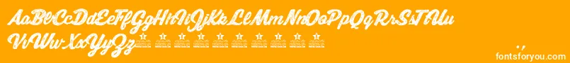 MoonWalkerPersonalUse Font – White Fonts on Orange Background