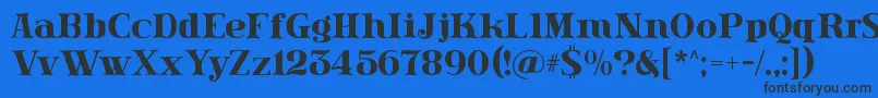 Lissain Font – Black Fonts on Blue Background