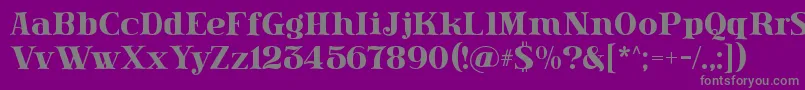 Lissain Font – Gray Fonts on Purple Background