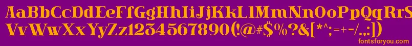 Lissain Font – Orange Fonts on Purple Background