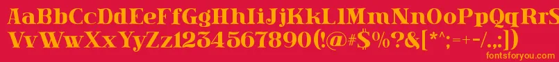 Lissain Font – Orange Fonts on Red Background