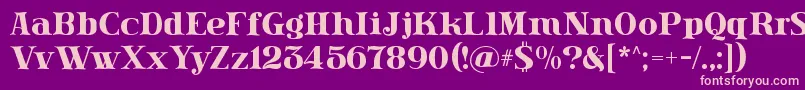 Lissain Font – Pink Fonts on Purple Background
