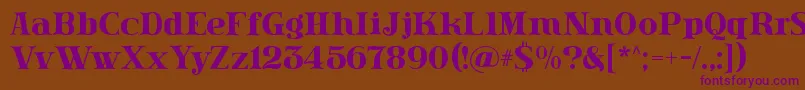Lissain Font – Purple Fonts on Brown Background