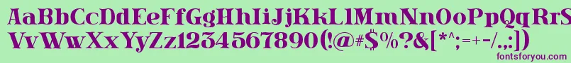 Lissain Font – Purple Fonts on Green Background