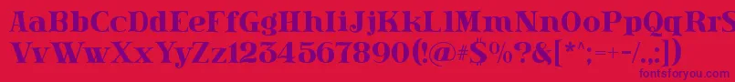 Lissain Font – Purple Fonts on Red Background